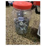 LARGE ASSORTED WASHERS AND I HOOKS