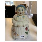 COOKY THE COOKIE JAR MADE IN USA, SMALL CHIP ON