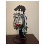 CAT BIRD CAGE CANDLE HOLDER
