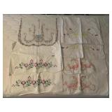 EMBROIDERED PILLOWCASES & DRESSER SCARVES
