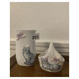 CAT VASE & BASKET