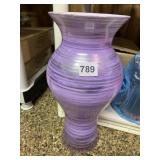 LARGE PURPLE CASE GLASS VASE