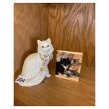 LENOX "SITTING PRETTY" CAT & BOOK