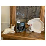 LENOX RABBIT, RABBIT DISH, HOLY WATER HOLDER,