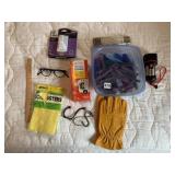 LANTERN, GLOVES, CLOTHES PINS, ETC.