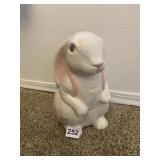 PFALTZGRAFF RABBIT VASE TEA ROSE PATTERN, 9" H