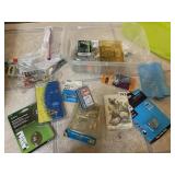 STORAGE CONTAINER, PICTURE HOOKS, BAGS