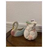 VASES SWAN & CAT