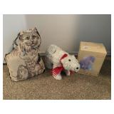 ACRYLIC LED POLAR BEARS, CAT DOORSTOP, LIGHTED