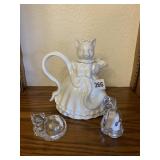 CAT CREAMER, CAT SALT & PEPPER SHAKERS