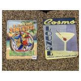 BAR SIGNS COSMO LOUNGE & IT