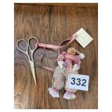 MOLE SCISSOR AND PIN CUSHION