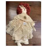 CLOTH DOLL W/ LACE DRESS