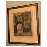 VILLAGE SCENE 258/350 - SIGNED LR 19.5 X 23"