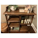 FARM STYLE CABINET W/ GALLERY 31" X 17" X 17" H