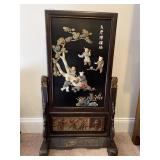 SCREEN - JADE FIGURES CLIMBING BRANCH REVERSE