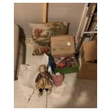 DOLL, CHRISTMAS RIBBON, PILLOW ETC.