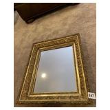 ANTIQUE GOLD MIRROR GREAT GESSO FRAME 18.5" X 16"
