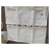 TWO LACE EDGE PILLOWCASES