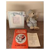 AUSSIE ENGLISH BOOK, BOYDï¿½S BEAR, AND FRAME