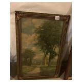 ROBERT ADKINSON FOX COUNTRYSIDE ROAD FRAMED 24.5