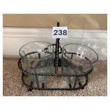 GLASS OR WINE BOTTLE CADDY