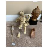 MEDAL CRUCIFIX, CHERUB VIOLIN PLAY W/ DAMAGE LEG,