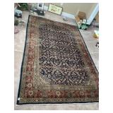 HAND WOVEN DOUBLE BORDER RUG 70" X 107"