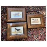 DOG PRINTS IN BURLED FRAMES UTTERMOST 10" X 8"