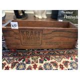 KRAFT CHEESE BOX WOOD VINTAGE