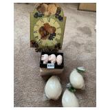 PIGLET SHAPED SOAPS, LARGE WALNUT SOAP AND METAL