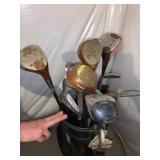 SPALDING GOLF CLUBS AND GOLF BAG