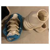 5 FRINGE LAMP SHADES, (5) MED MATCHING (2)