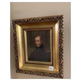 SOLDIER UNDER GLASS GOLD FRAME 14" X 16"