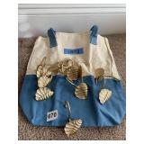 GOLD SHELL SHOWER CURTAIN HOOKS AND MARTHA