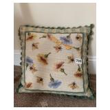 BEE MOTIF NEEDLEPOINT PILLOW