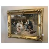 28" X 34" FRED MORGAN PRINT MAN PLAYING WITH