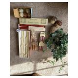 WRAPPED CANDLES, ACORNS ETC.