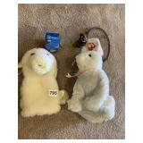 COUNTRY LIFE WOOL PUPPET $34.00, TY RABBIT, HAND