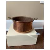 COPPER POT W/ BRASS HANDLES
