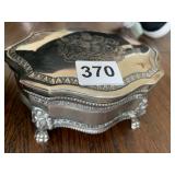 CLAW FOOT JEWELRY BOX 6" X 5"