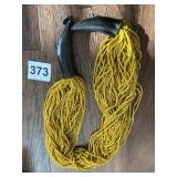 MULTI-STRAND NECKLACE MUSTARD COLOR