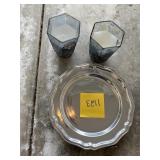 CANDLE HOLDER AND LINER PLATE
