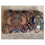 TAPESTRY RUG PILLOW - 18" X 11" BROWN CRODERY