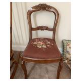 NEEDLEPOINT WALNUT CHAIR EXCELLENT CONDITION