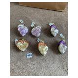 6 CHRISTMAS TRANSITIONS 12.00 EACH ORNAMENTS W/
