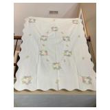 HAND STITCHED TABLECLOTH 52" X 64"