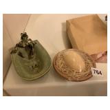 FROG SOAP DISH AND GIFT SOAP W/ DISH