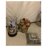 LARGE VASE WITH MATCHES, VASE