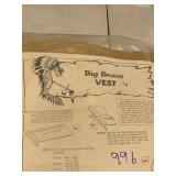 BIG BRAVE VEST COW HIDE LEATHER VEST NEW